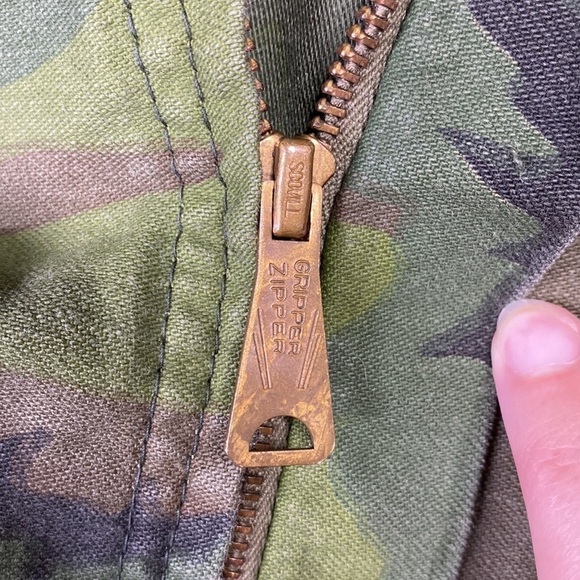 Vintage Polar Brand Camo Camouflage Military Utility Field Jacket 60s Size XL - Picture 4 of 8